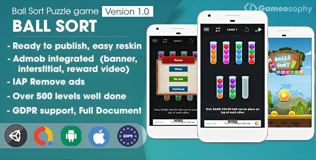 Ball Sort Puzzle: Ready-Made Unity Game for Mobile