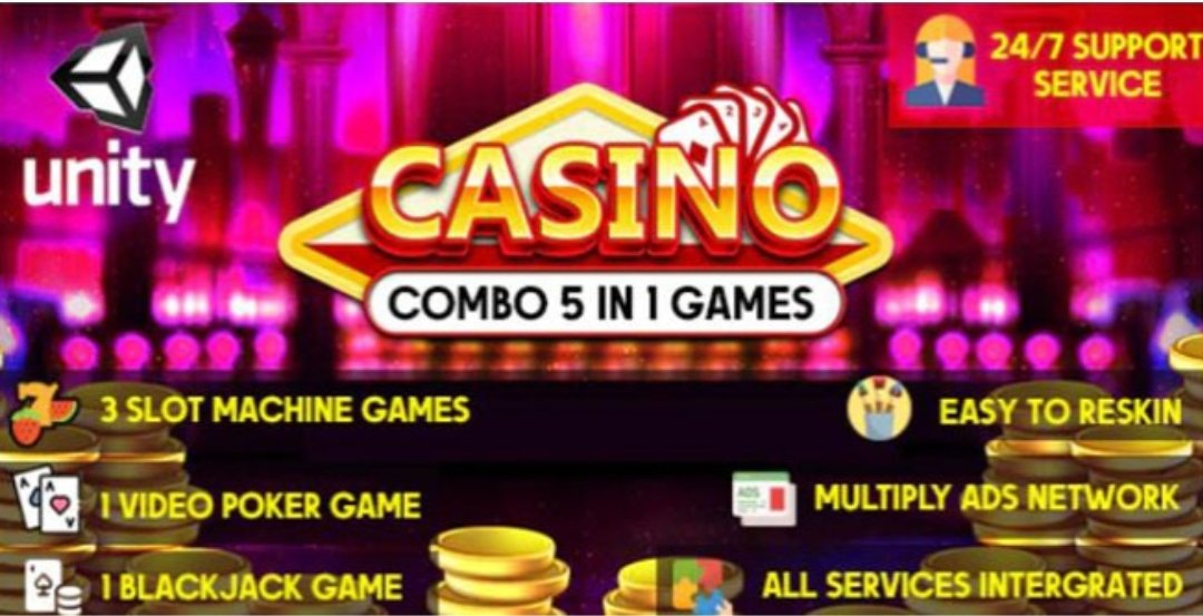 Build Your Dream Casino App! 5-in-1 Casino Games - Unity