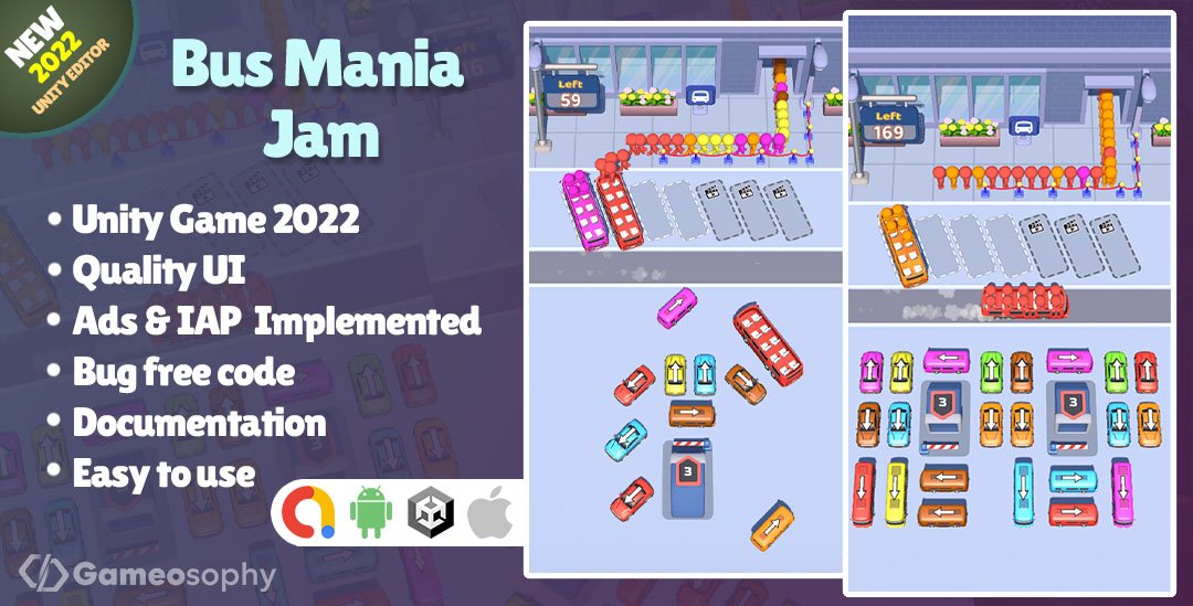 Bus Mania Jam: Master the Parking Lot Puzzle Mayhem!