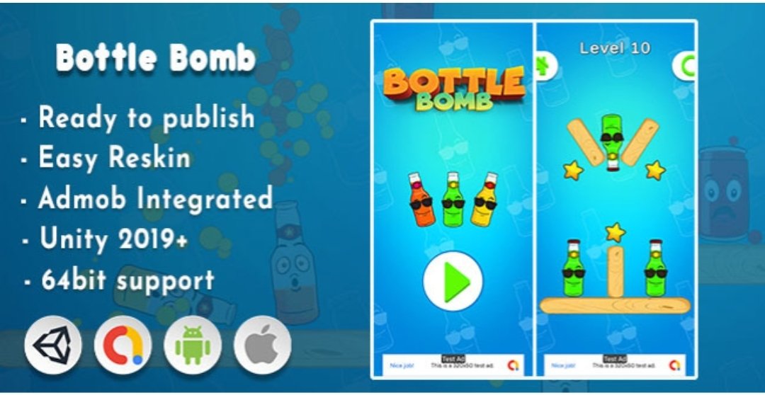 Buy Bottle Bomb Unity Game - Customizable 3D Game