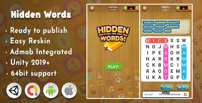 Buy Hidden Words Unity Game