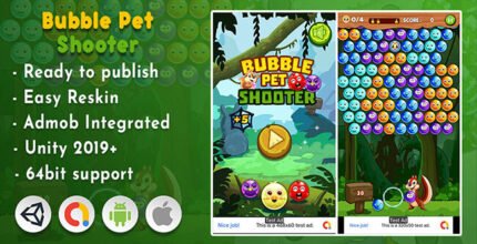 Buy Unity Bubble Shooter Pet Game with AdMob