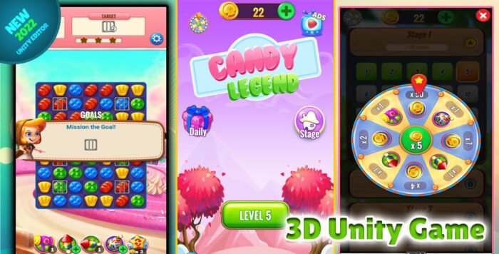 Candy Legend Unity Game: Match Puzzles & Conquer Levels