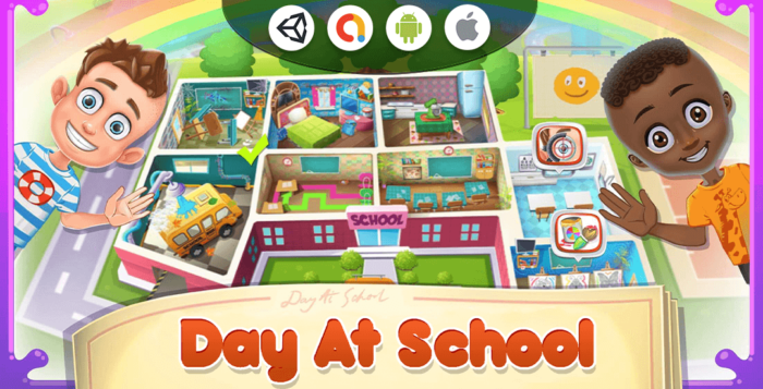 Day at school unity game source codes