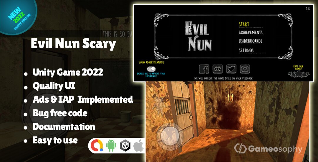 Evil Nun Scary Unity Game Source Code - Unleash the Horror!