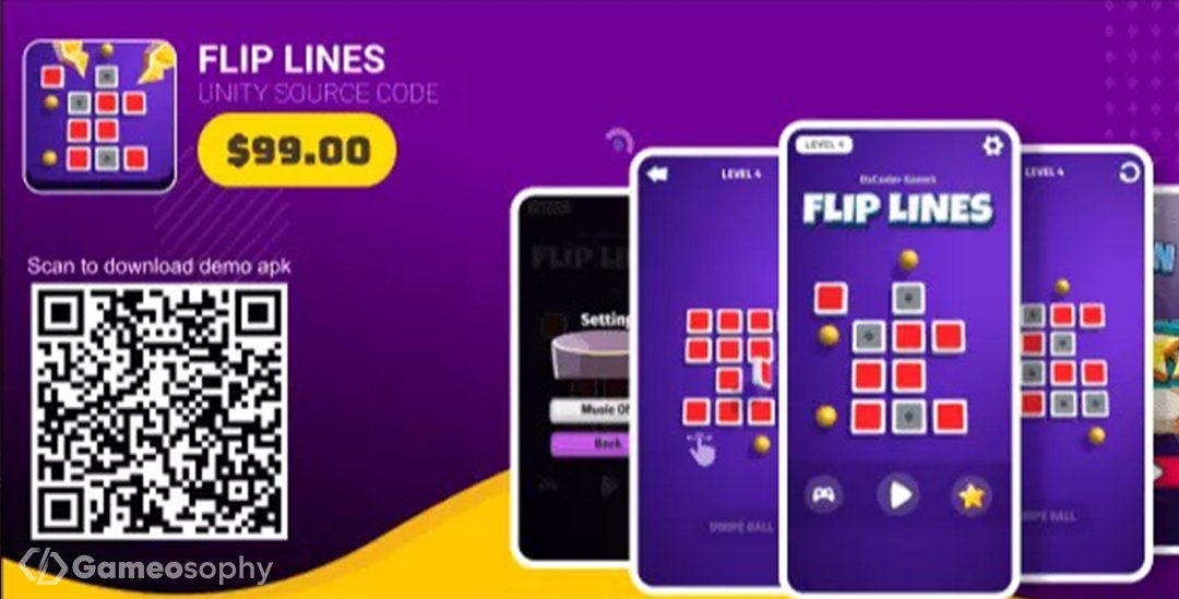 Flip Lines: Fun & Fast Free Puzzle Game