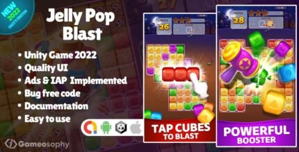 Jelly Pop Blast - Addictive Match 3 Unity Game | Buy & Customize