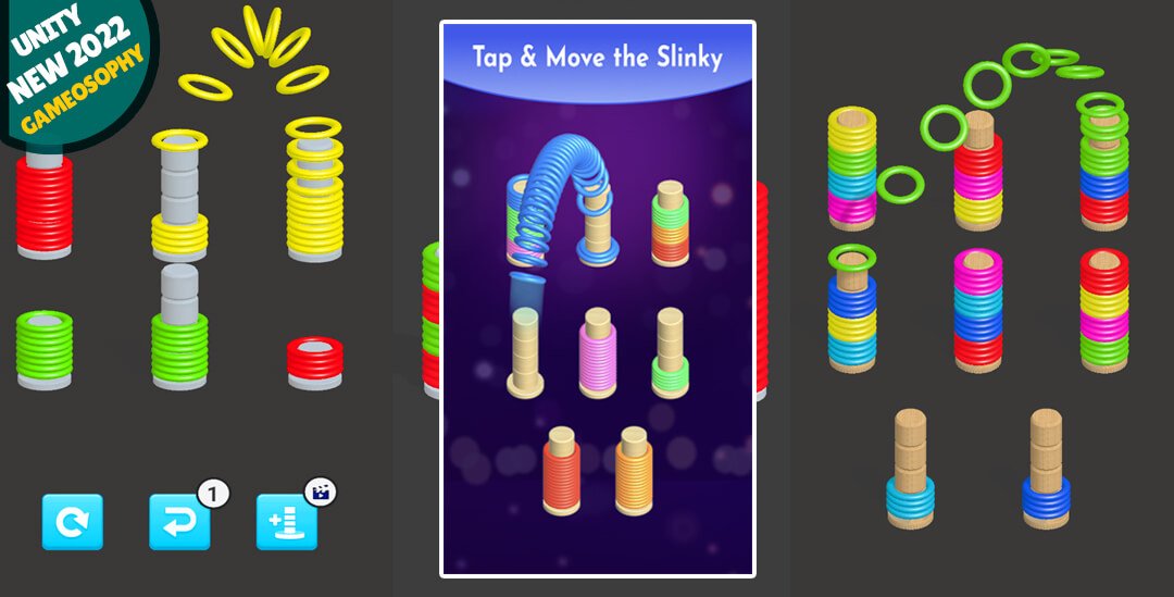 Slinky Sort Puzzle: Colorful Relaxation Game for Stress Relief