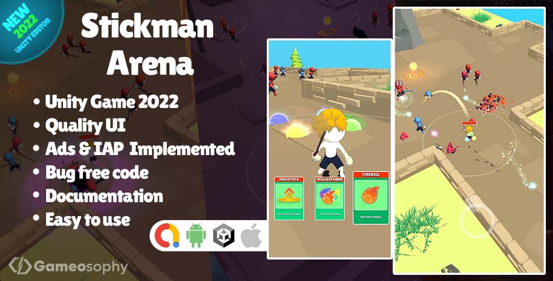 Stickman Arena: Fighting Game - Become Champion!