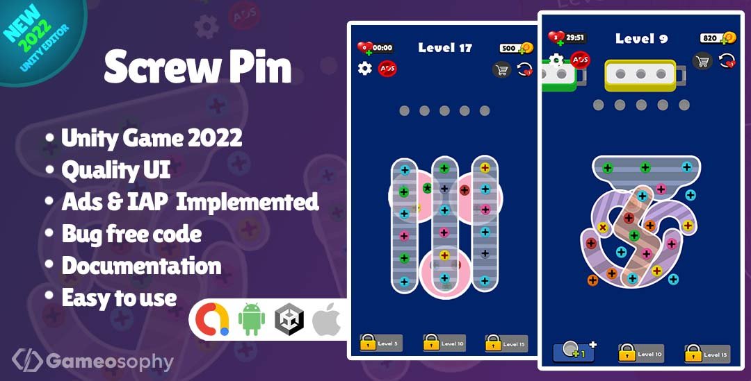 Untangle the Fun: Screw Pin Nut & Bolt Puzzle Game